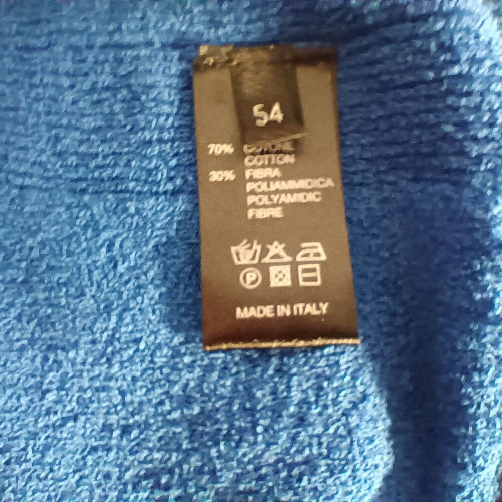 Roberto Collina Sweater Mens 54 US XXL Long Sleeve Crew Neck Blue Cotton Italy - Picture 6 of 7